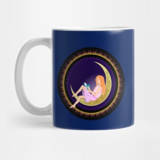 Girl reading book Mug